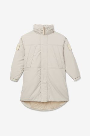 FILA Project 7 Long Padded Coats Beige,Mens Clothing | CA.JMDCQX310